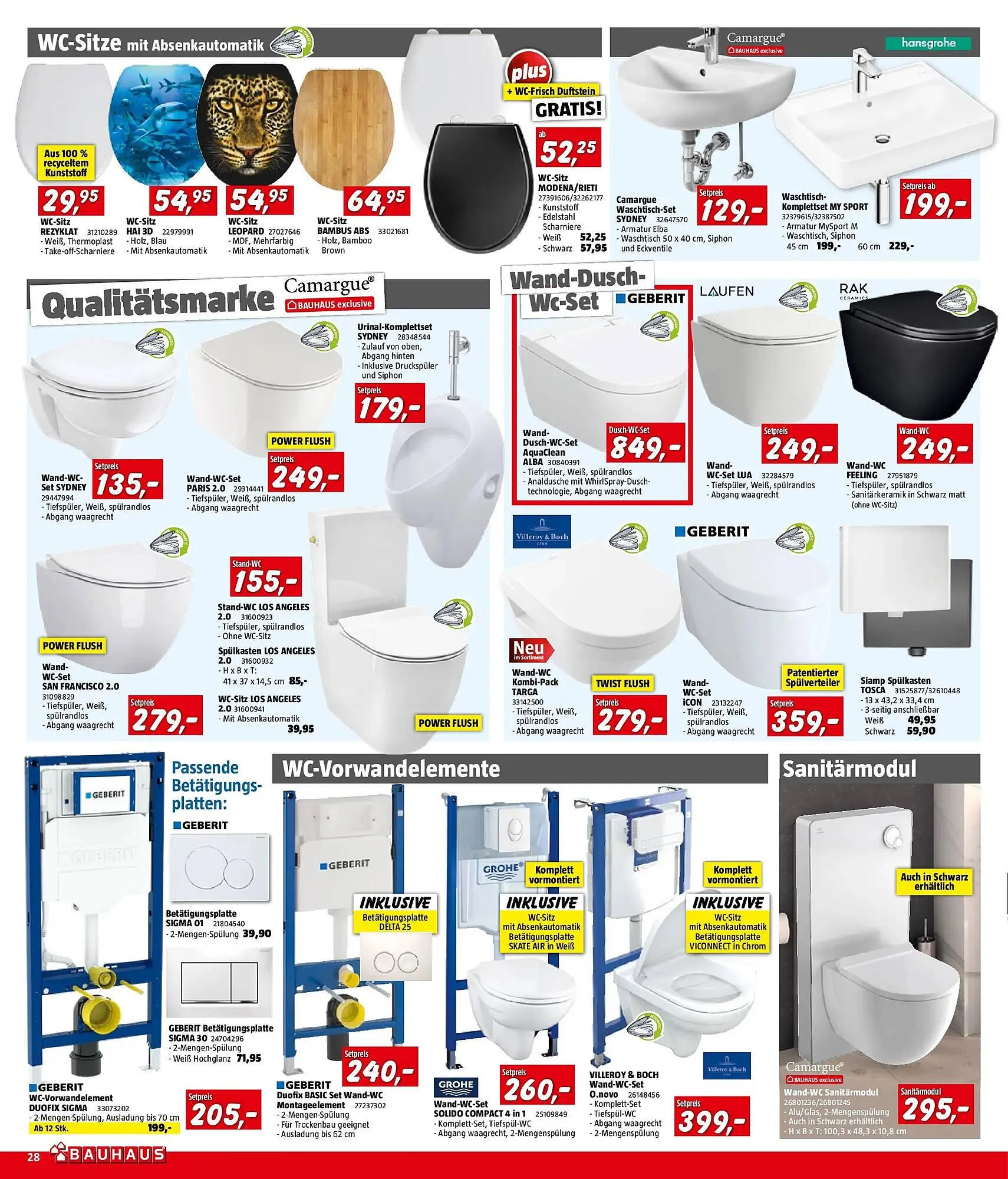 Bauhaus Flugblatt von 1. April bis 21. April 2026 - Flugblätt seite  28