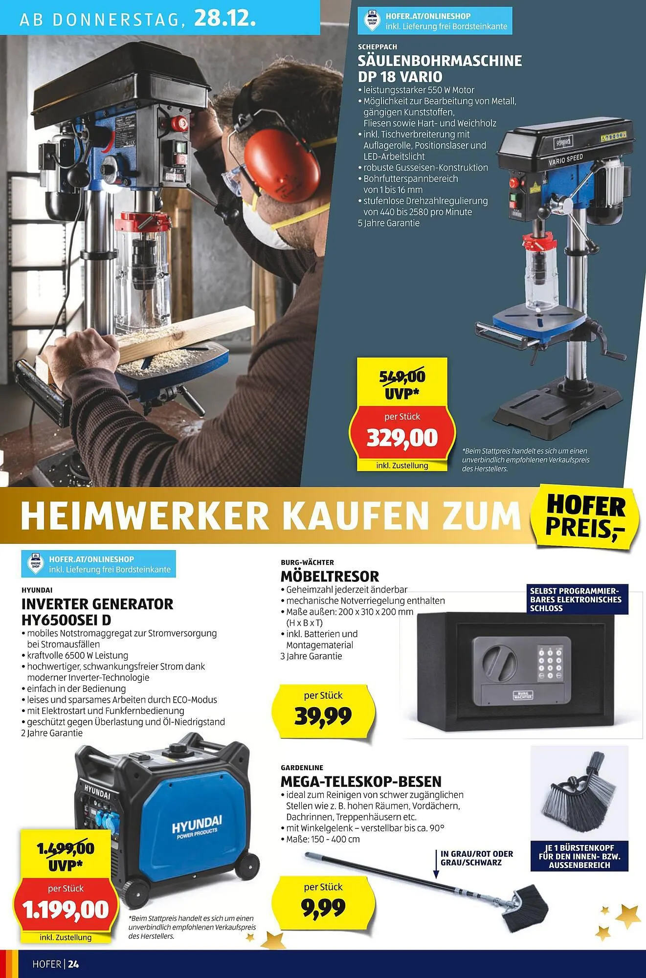 Hofer Flugblatt von 22. Dezember bis 28. Dezember 2024 - Flugblätt seite 26