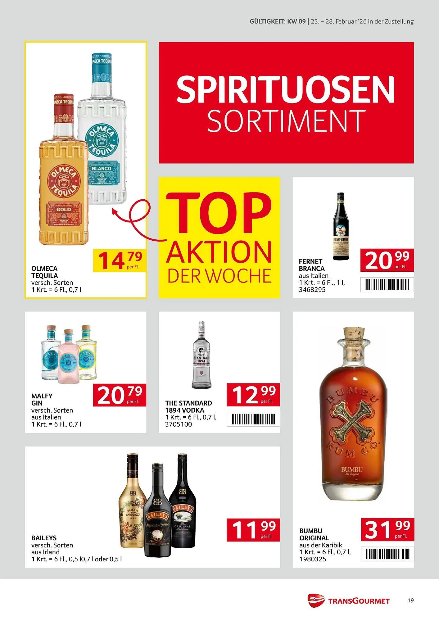 Transgourmet Flugblatt von 23. Februar bis 28. Februar 2026 - Flugblätt seite  19