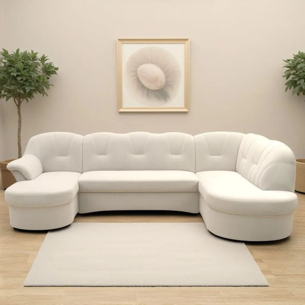 DOMO collection Wohnlandschaft »Flores auch in Leder-Bezug, B/T/H: 293/180/86 cm, U-Form« wahlw. mit Bettfunktion, wahlw. mit Federkern, Unser Dauertiefpreis