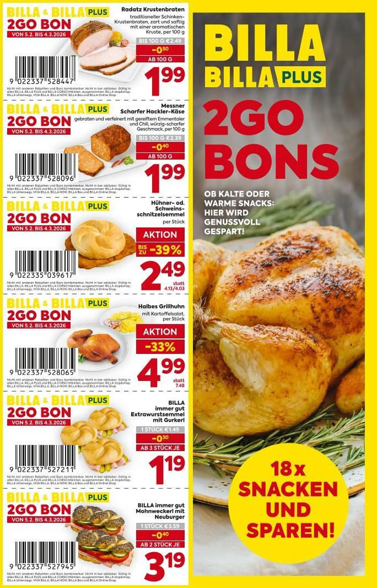 Billa Corso Flugblatt - 1