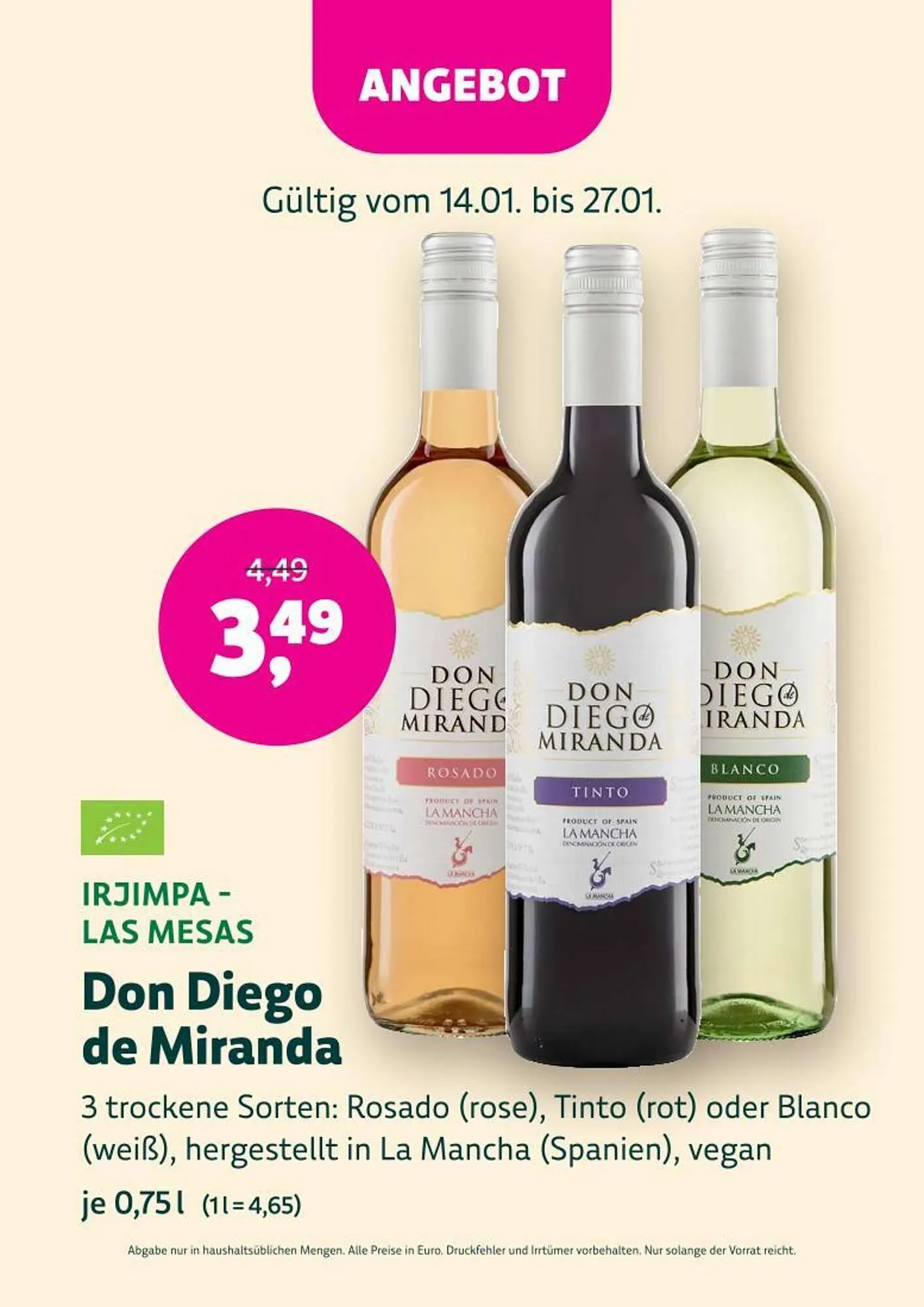 Denn's Biomarkt Flugblatt von 14. Jänner bis 27. Jänner 2026 - Flugblätt seite  57