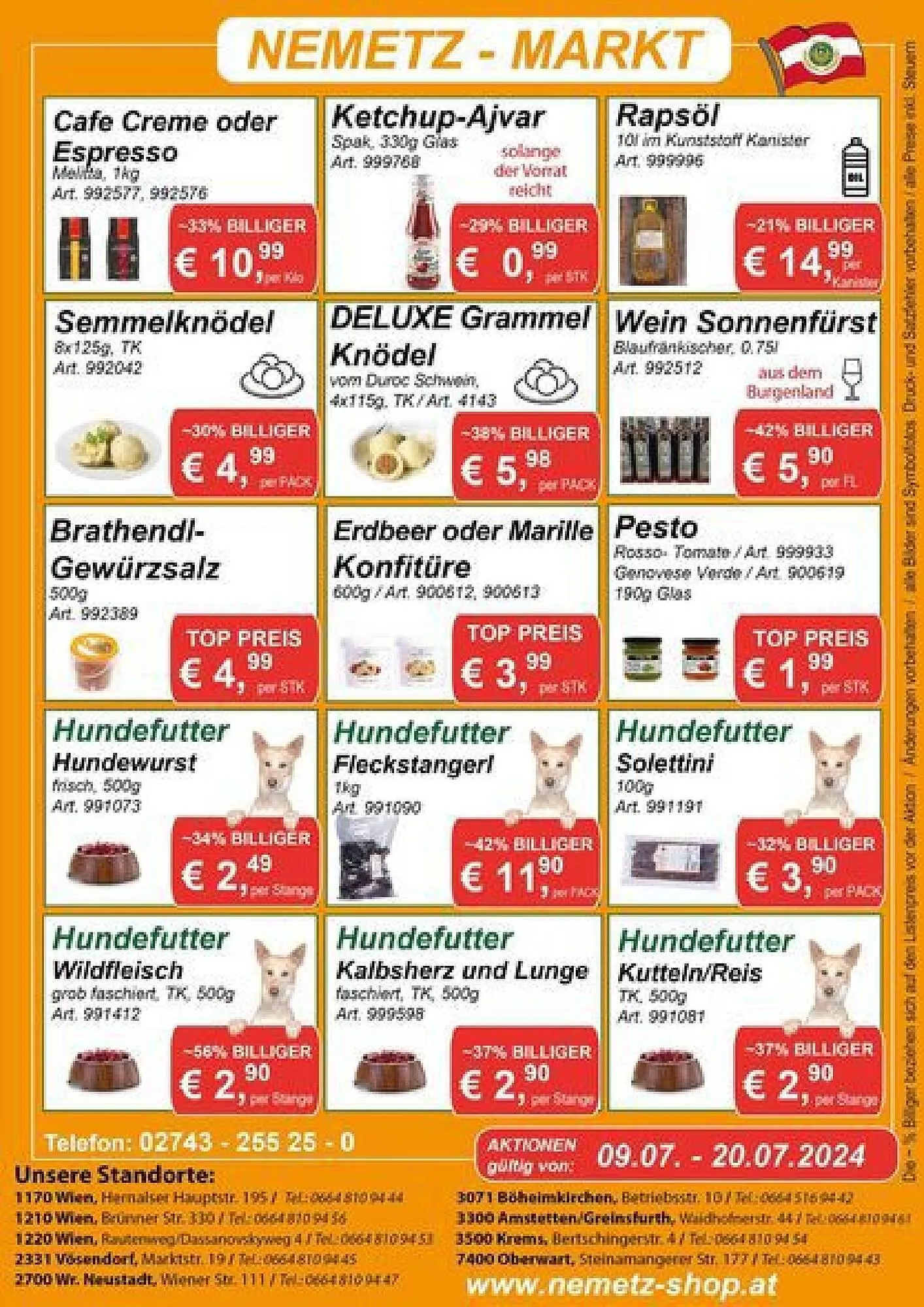 Nemetz Markt Flugblatt von 9. Juli bis 20. Juli 2024 - Flugblätt seite 2
