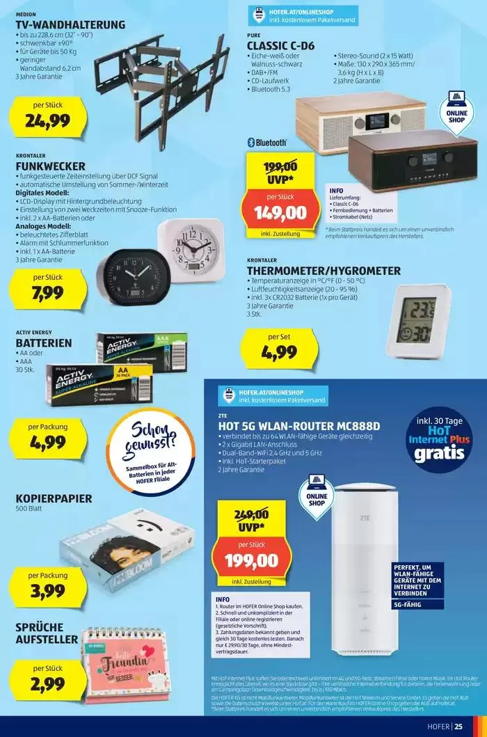 Blättern Sie online im HOFER Flugblatt von 22. Jänner bis 5. Februar 2025 - Flugblätt seite  29