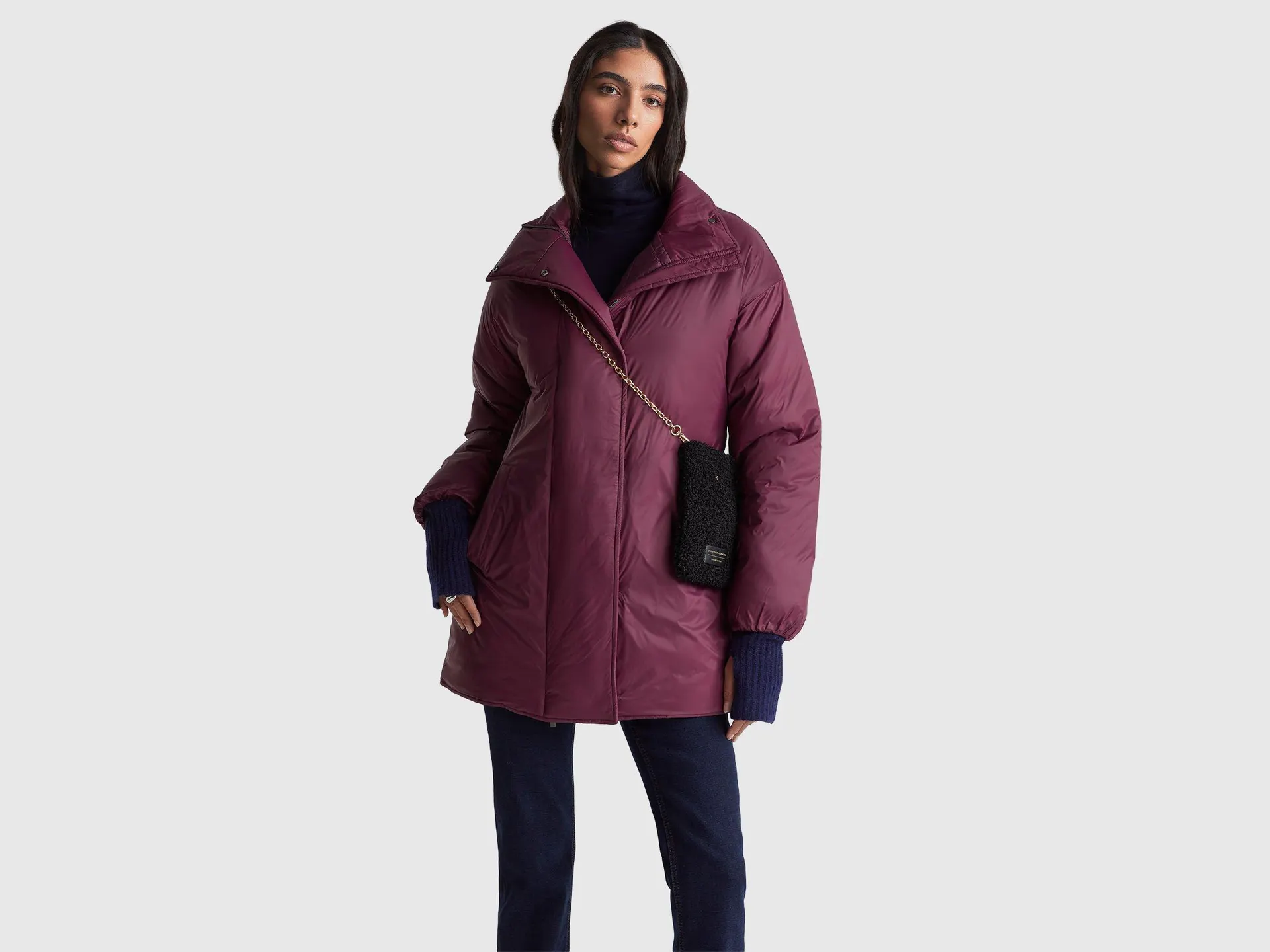 Wattierte Nylonjacke