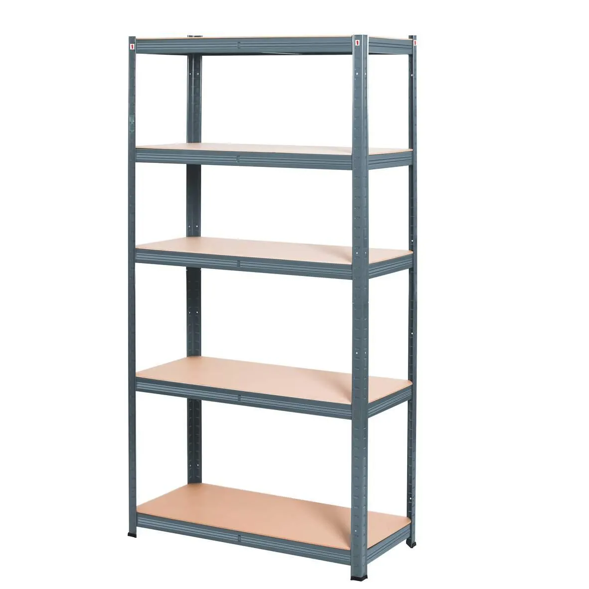 Steckregal/Werktisch grau 5 Holzb.180x90x45/90x180x45cm