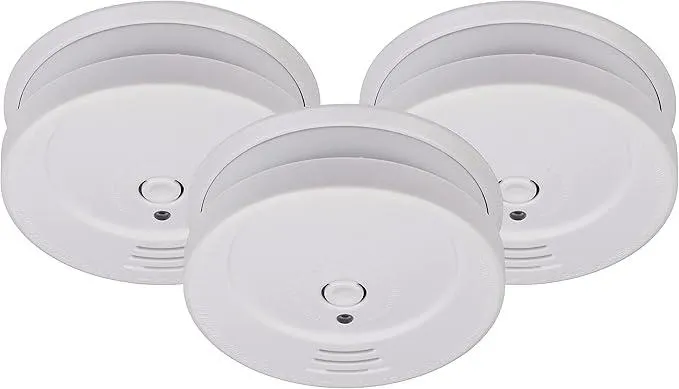Brennenstuhl Rauchmelder Set, 3X RM C 9010 mit austauschbarer Batterie (geprüft nach EN 14604, durchdringendes Alarmsignal) weiß