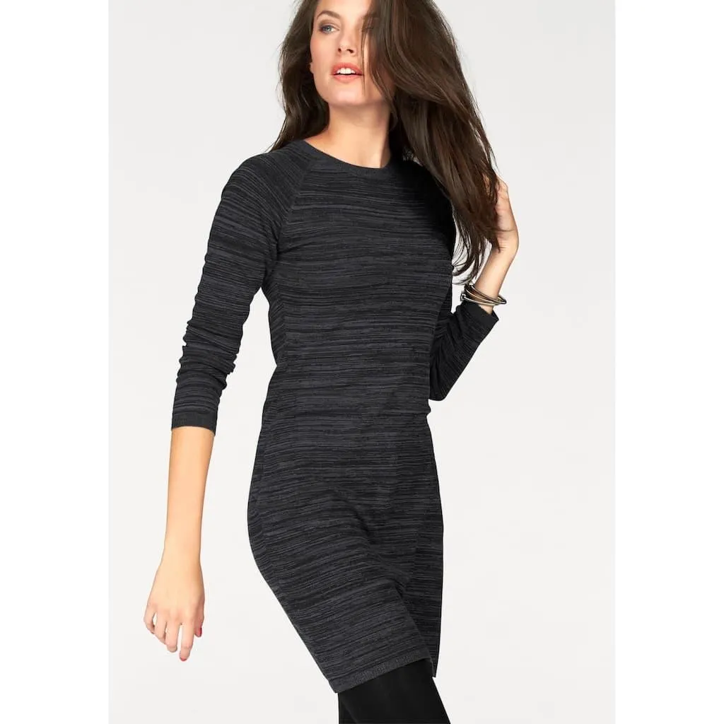 Aniston CASUAL Strickkleid mit Reißverschluss