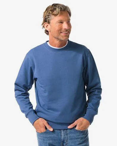 herensweater Daryl middenblauw