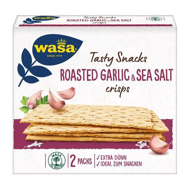 Wasa Tasty Snacks Knoblauch & Meersalz Crisps