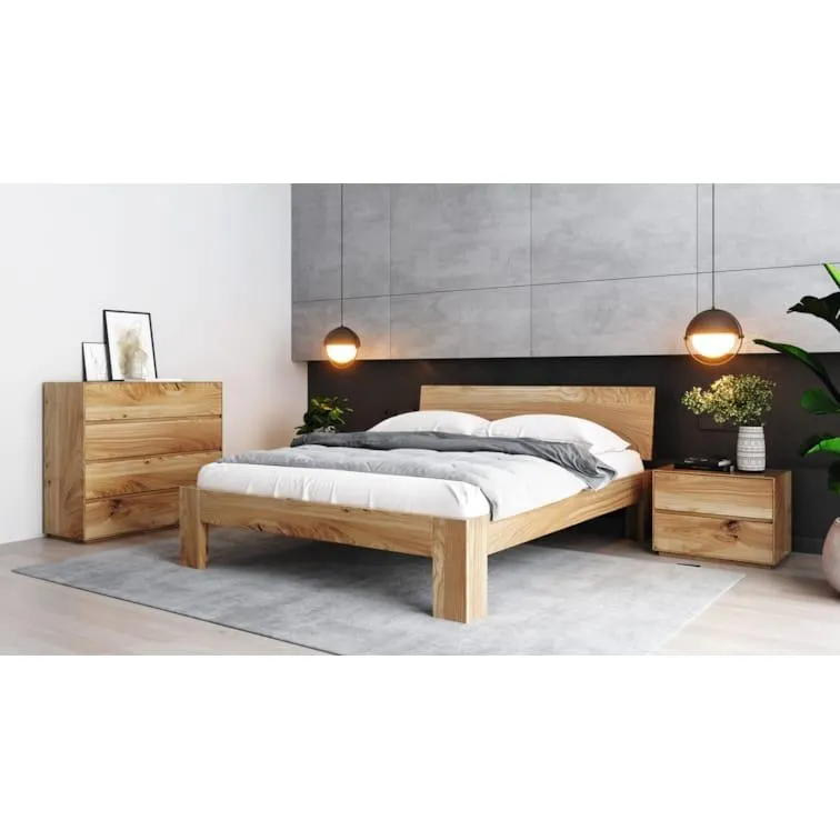 Steiner Shopping Einzelbett / Gästebett Prats 02 Eiche massiv geölt - Liegefläche: 140 x 200