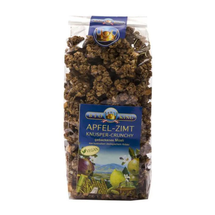 BioKing Knusper-Crunchy Apfel-Zimt 375g