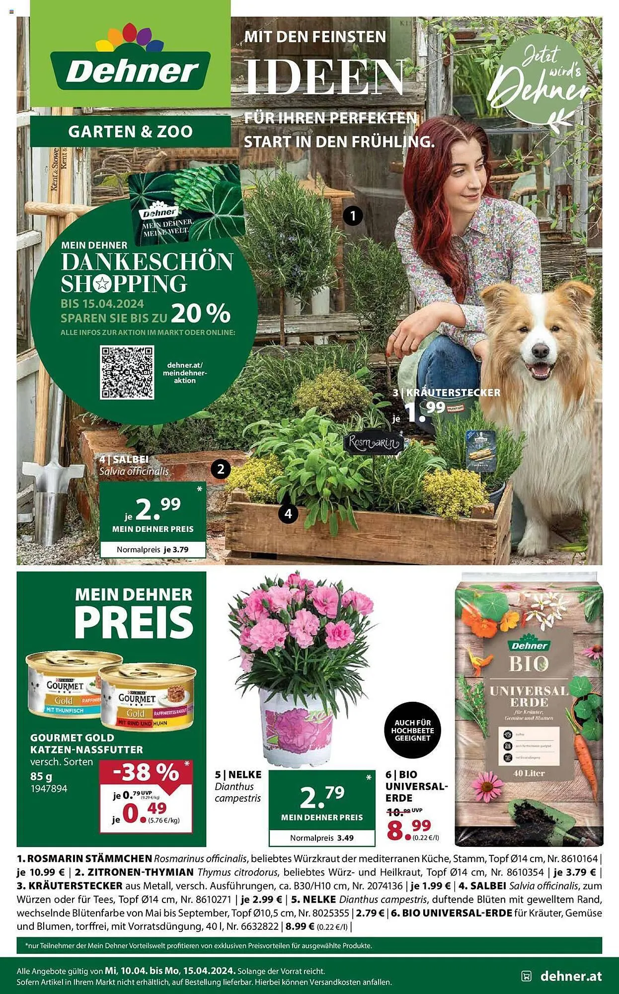 Dehner Flugblatt von 10. April bis 15. April 2024 - Flugblätt seite  