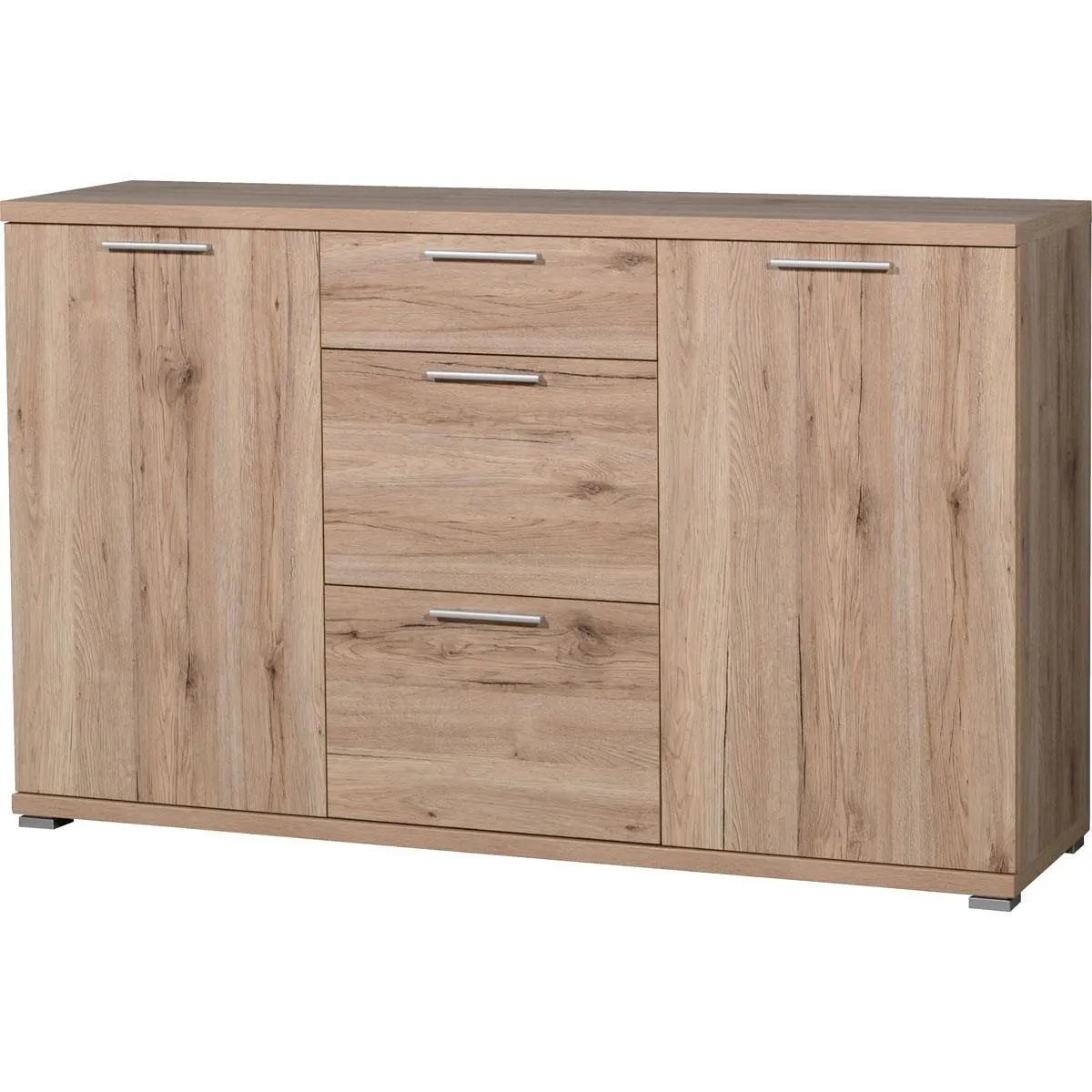 Sideboard 144 x 88 x 40 cm Sanremo-Eiche-Nachbildung