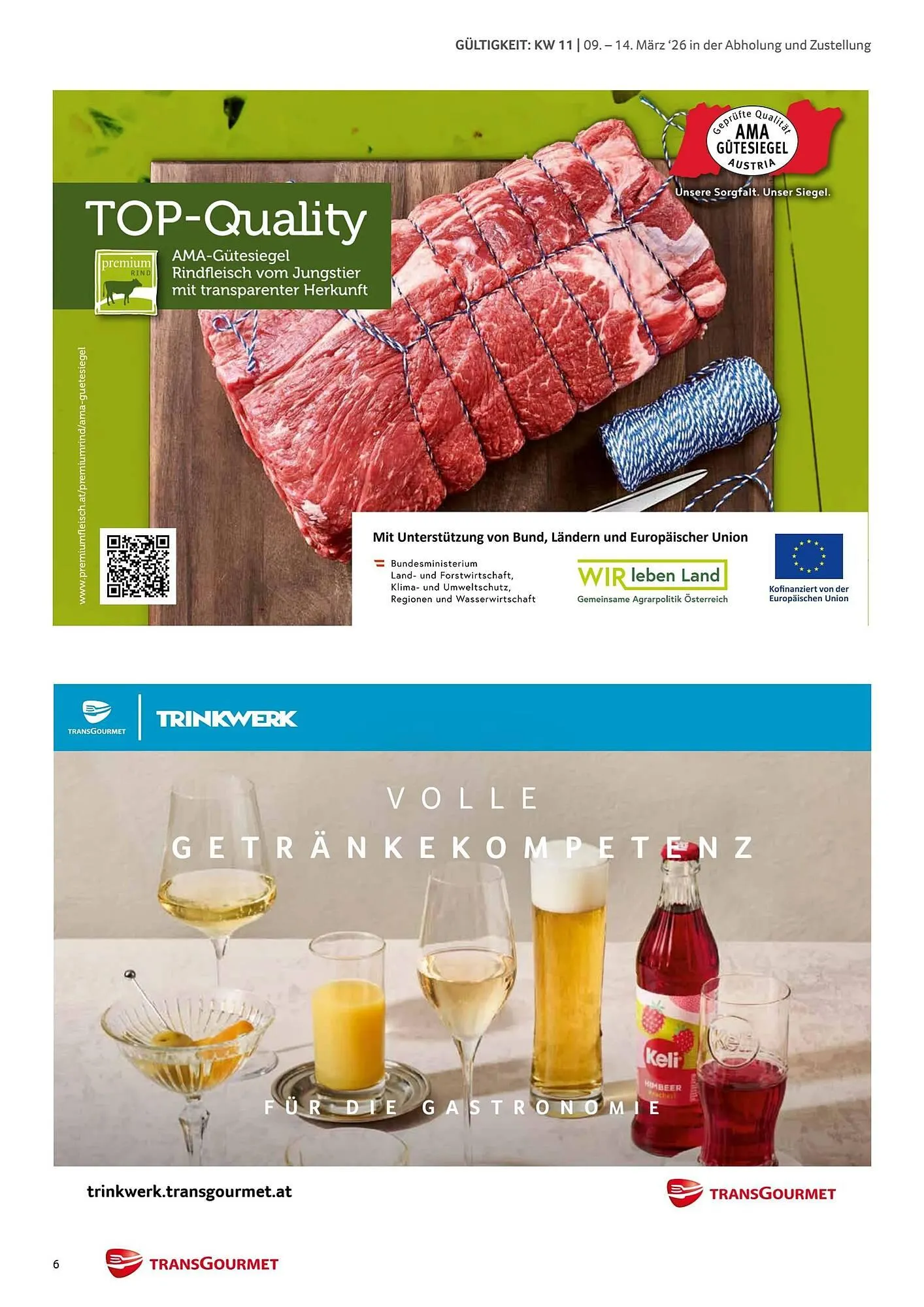 Transgourmet Flugblatt von 9. März bis 15. März 2026 - Flugblätt seite  6