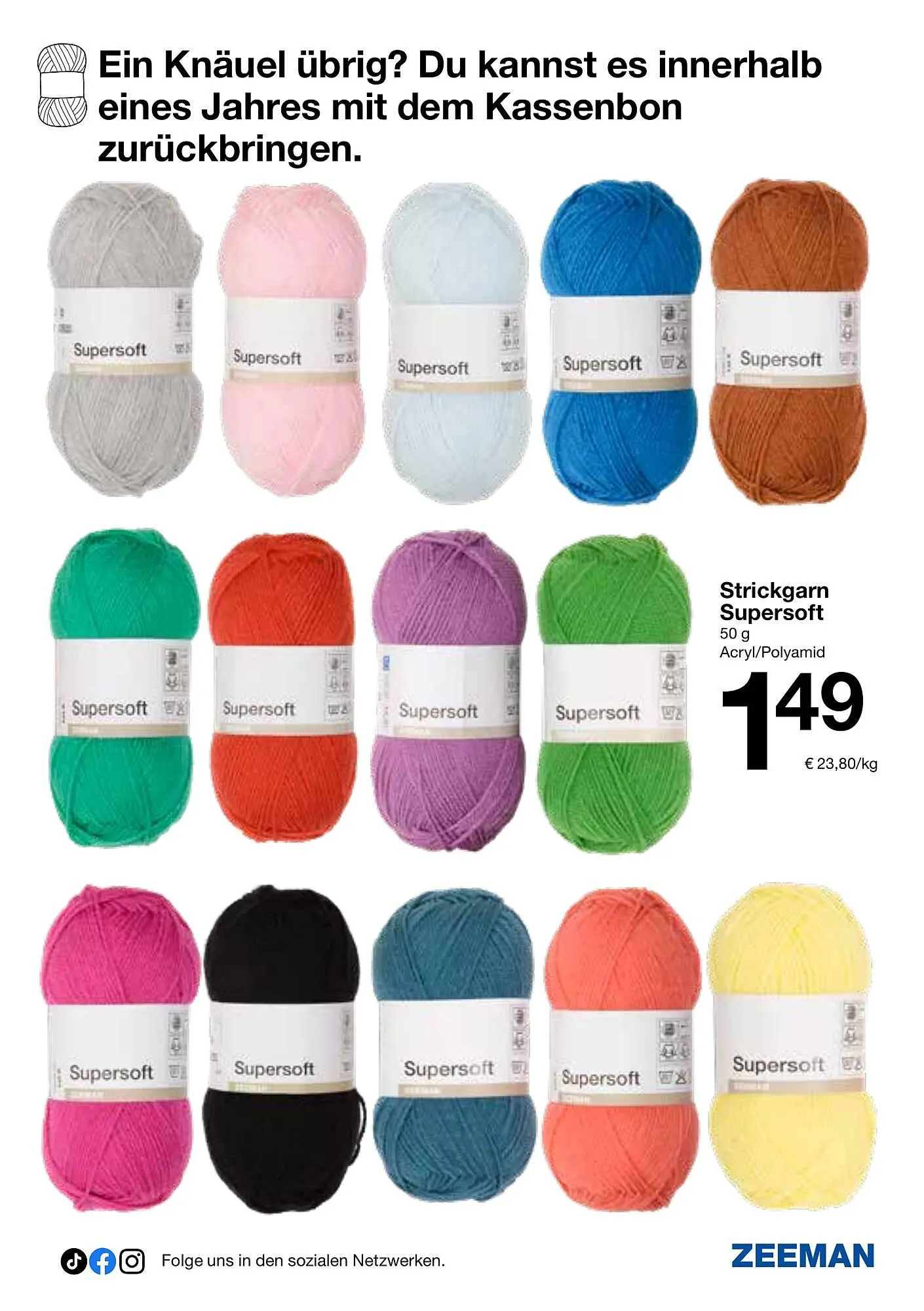 Zeeman Prospekt von 28. Februar bis 13. März 2026 - Flugblätt seite  39