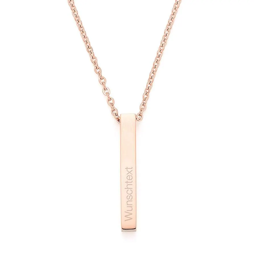 Halskette 43cm roségold Kim mit persönlicher Gravur