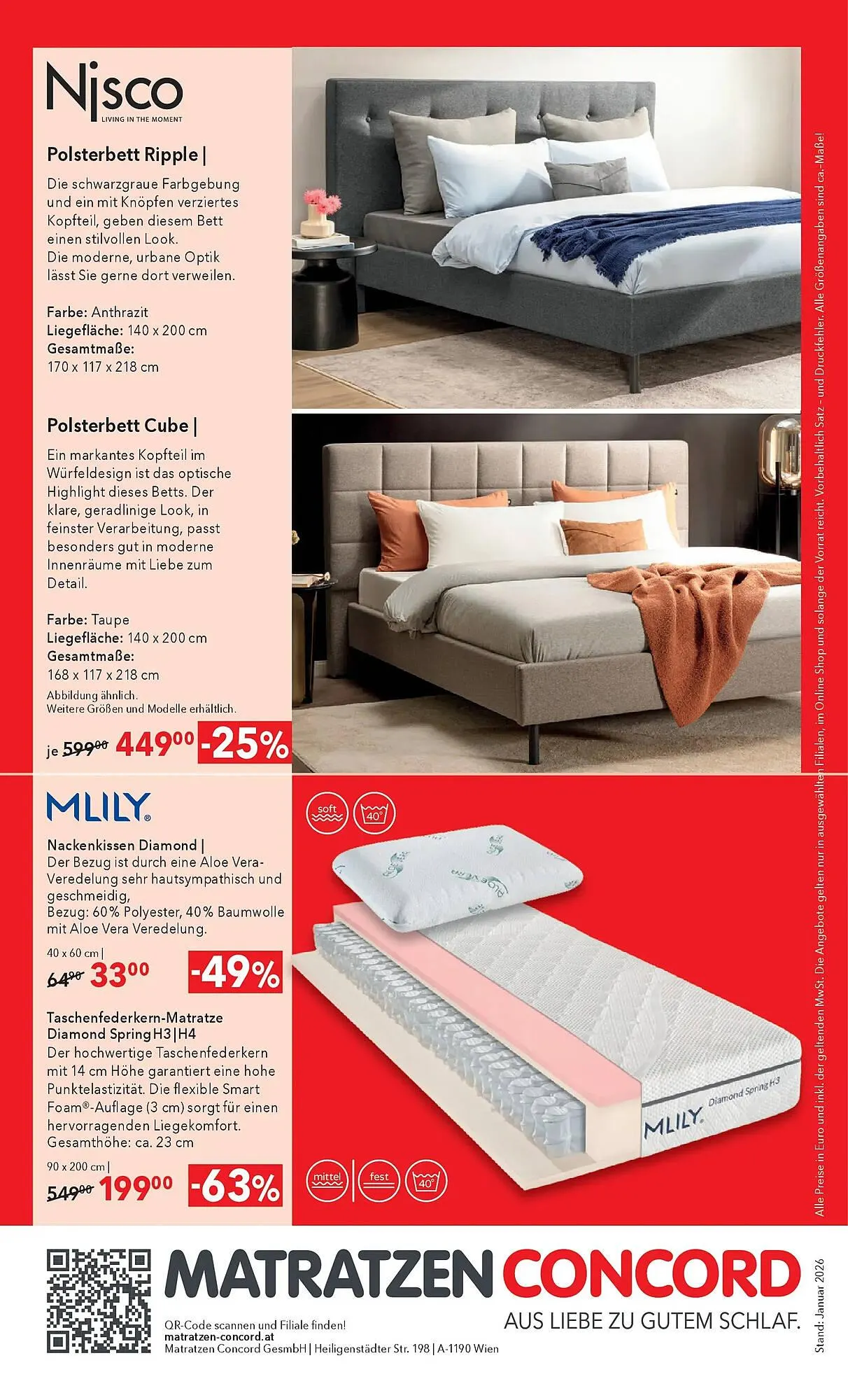 Matratzen Concord Prospekt von 28. Jänner bis 24. Februar 2026 - Flugblätt seite 8