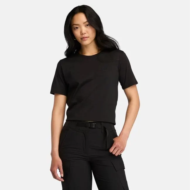Dunstan Kurzarm-T-Shirt für Damen in Schwarz