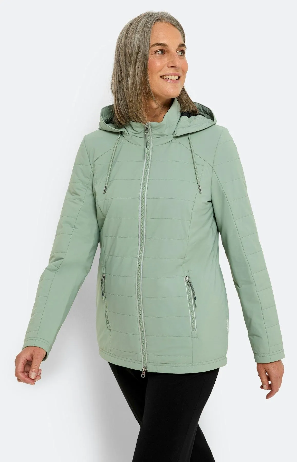 Leichte Steppjacke, nebel-grün