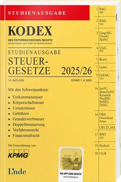 KODEX Studienausgabe Steuergesetze 2025/26