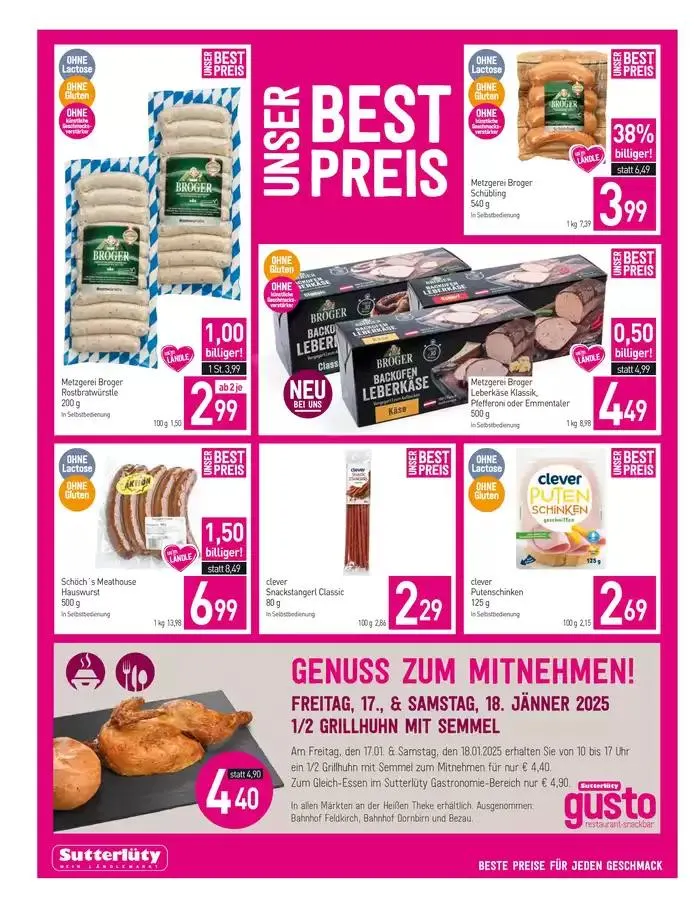 Sutterlüty flugblatt von 16. Jänner bis 22. Jänner 2025 - Flugblätt seite  4