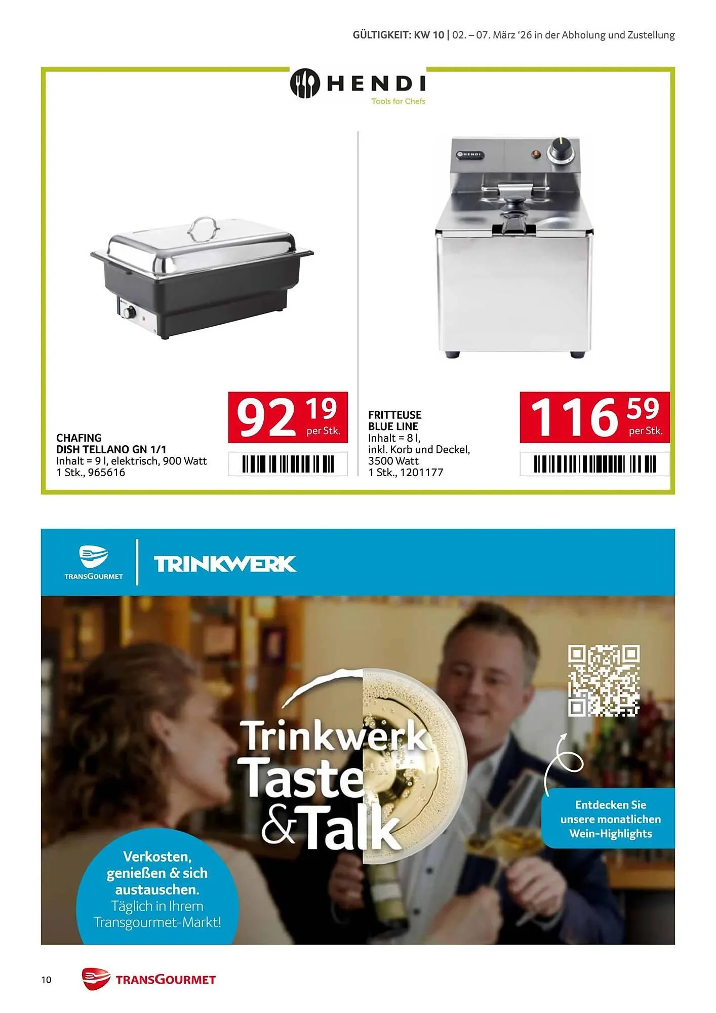 Transgourmet Flugblatt von 2. März bis 8. März 2026 - Flugblätt seite 10