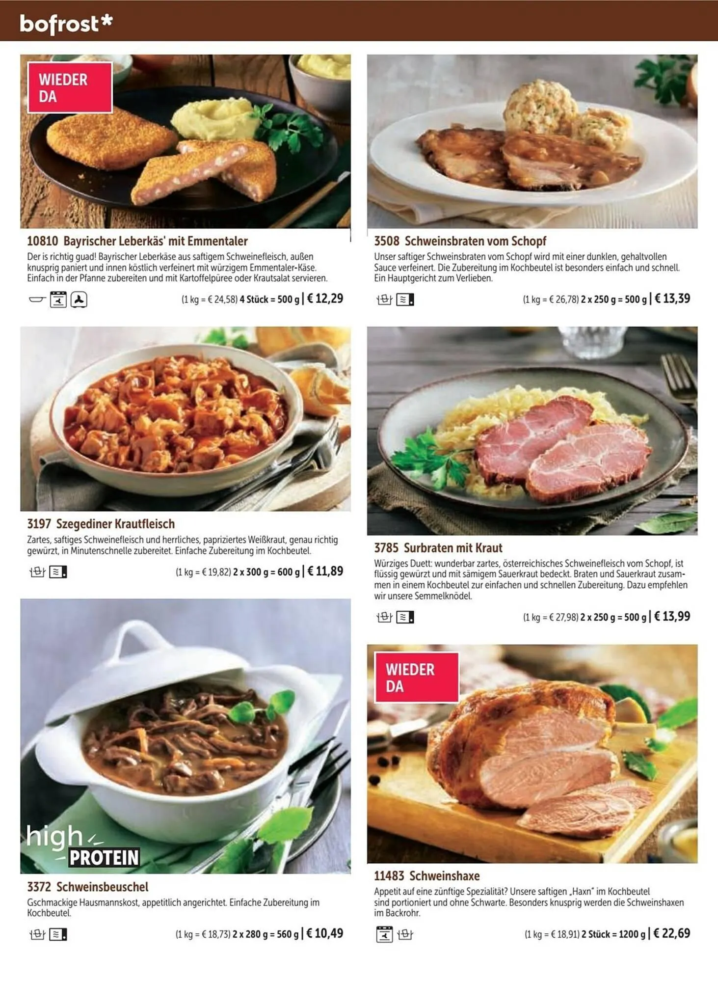 Bofrost Katalog von 13. September bis 6. März 2026 - Flugblätt seite 74