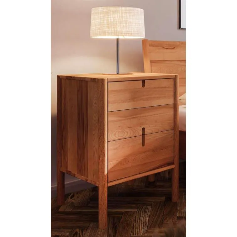 Steiner Shopping Nachtkommode Wellsford 07 Kernbuche massiv geölt - Abmessungen: 69 x 60 x 3