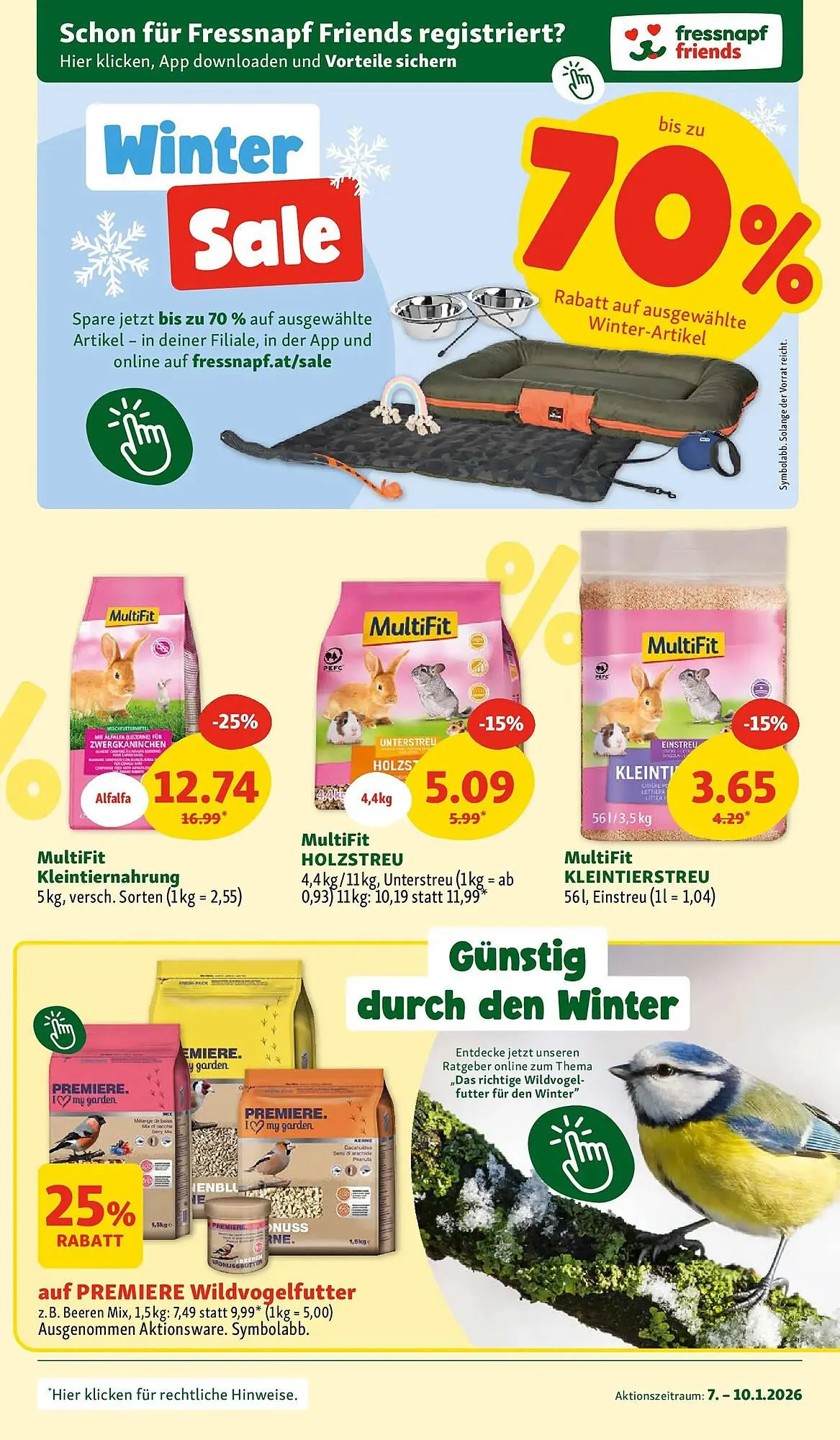 Fressnapf Flugblatt von 7. Jänner bis 10. Jänner 2026 - Flugblätt seite 7