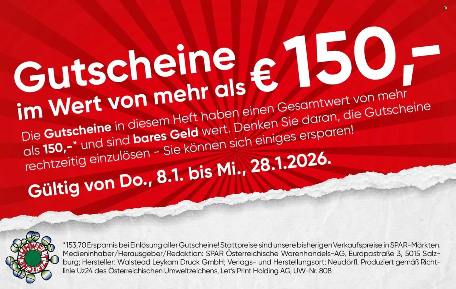 Eurospar Flugblatt von 8. Jänner bis 28. Jänner 2026 - Flugblätt seite 2