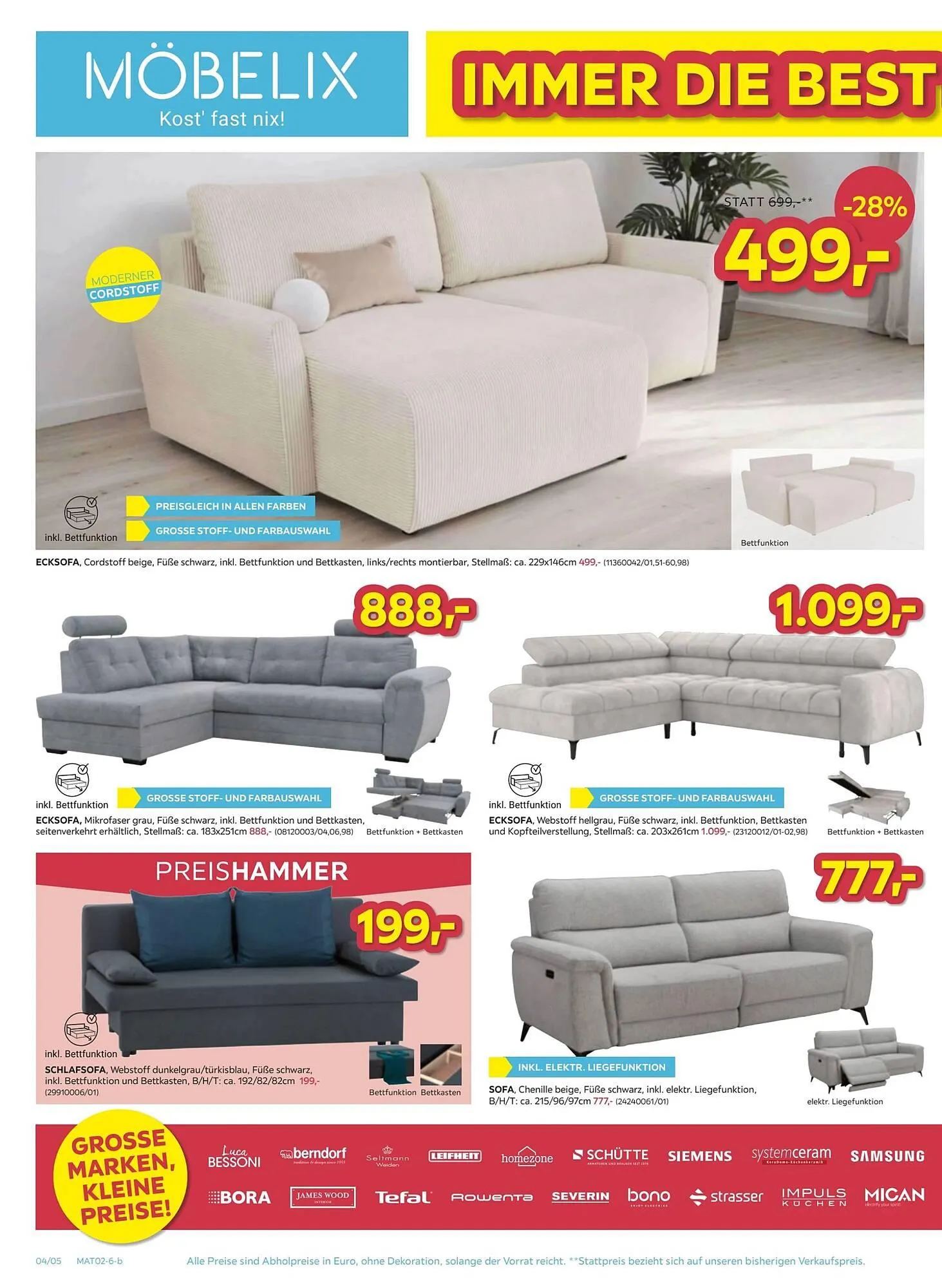 Möbelix Prospekt von 10. Februar bis 16. Februar 2026 - Flugblätt seite 4