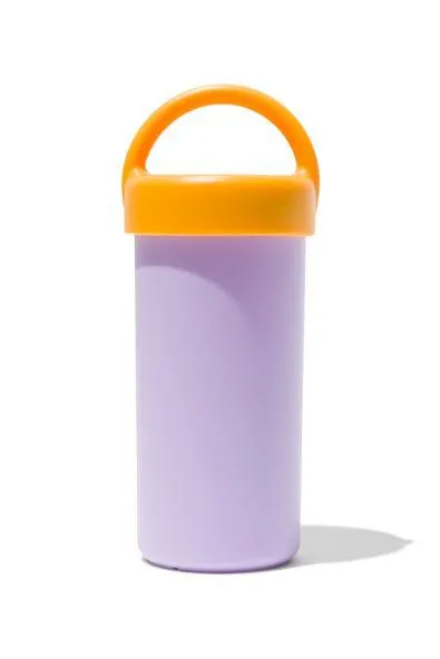 drinkbeker met deksel lila 300ml