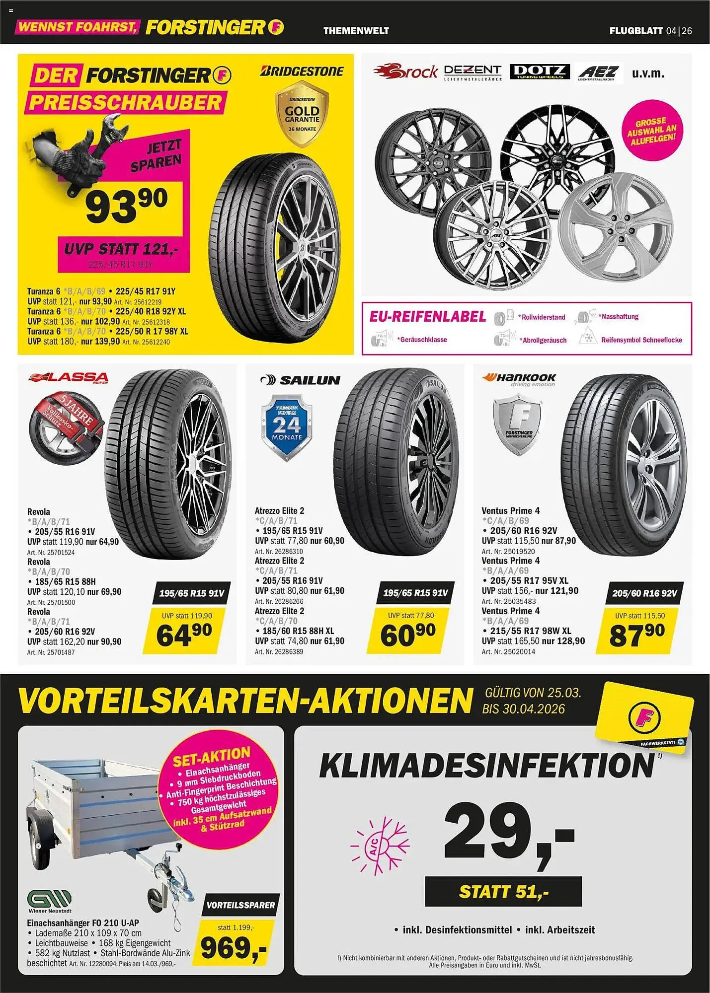 Forstinger Flugblatt von 25. März bis 15. April 2026 - Flugblätt seite  2