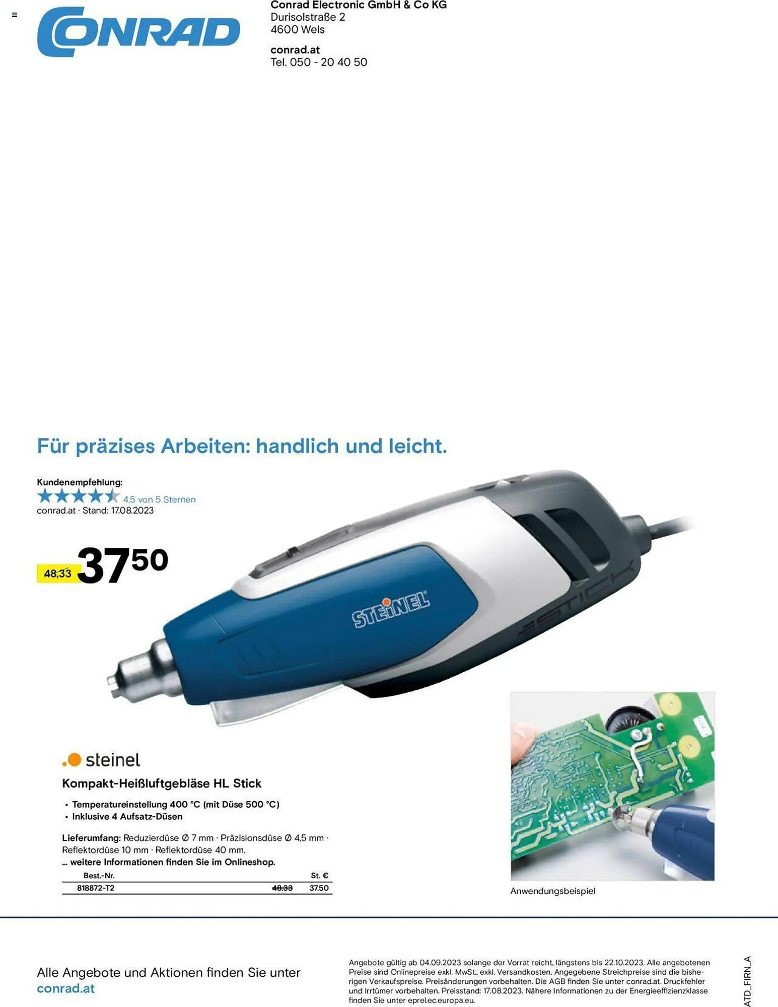 Conrad Flugblatt von 4. September bis 22. Oktober 2023 - Flugblätt seite  76