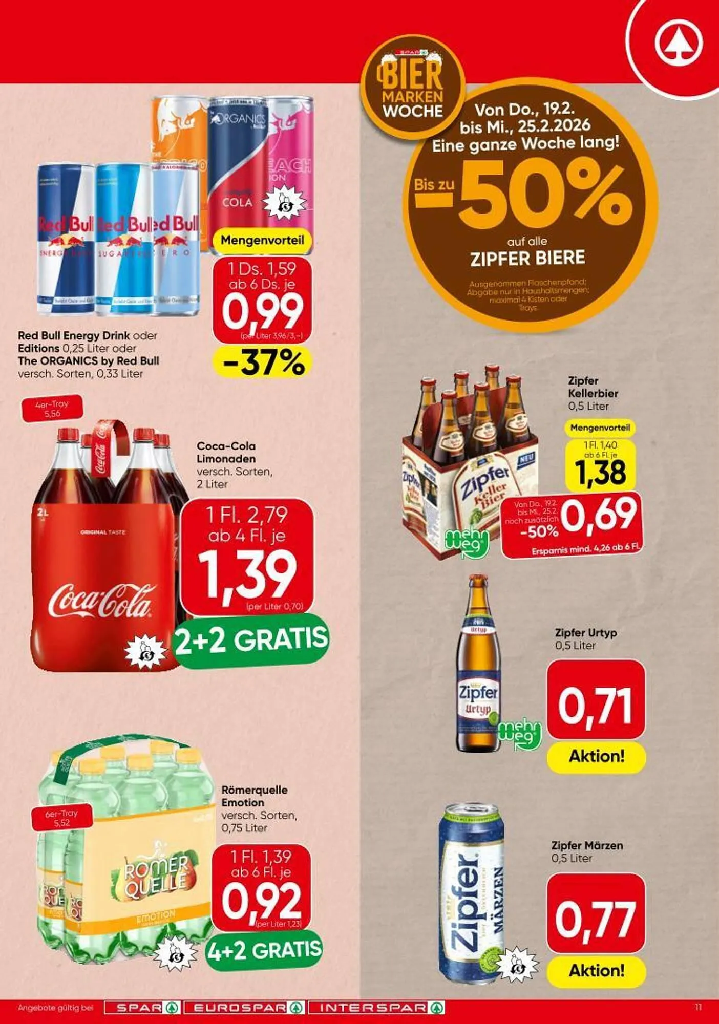Eurospar Flugblatt von 19. Februar bis 25. Februar 2026 - Flugblätt seite 11