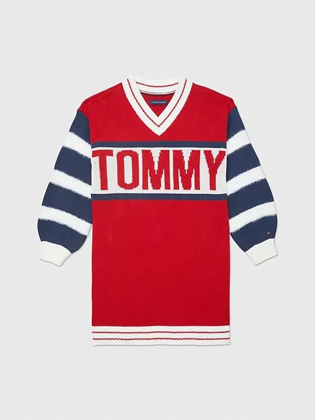 Adaptive Pulloverkleid mit Logo