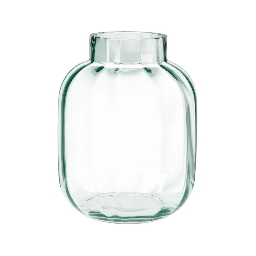 Glasvase Streifenstruktur