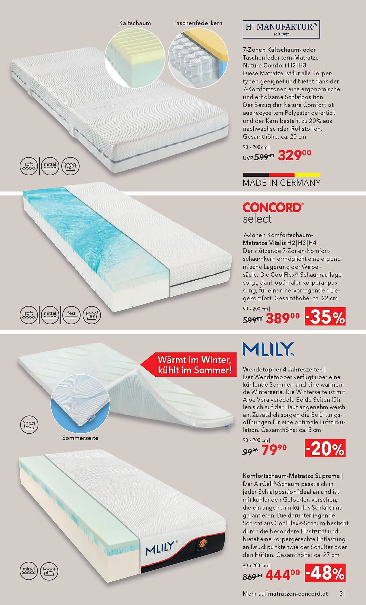Matratzen Concord Prospekt von 29. Oktober bis 6. November 2025 - Flugblätt seite 3
