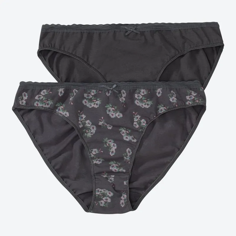 Damen-Minislip mit Spitze, 2er-Pack