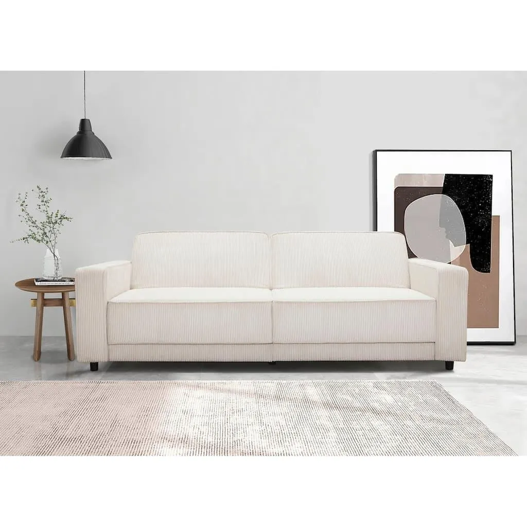 Dorel Home 3-Sitzer »ALLIE Schlafsofa 225 cm« Bett-Funktion (108/190cm), trendiger Cord o. pflegeleichter Velours