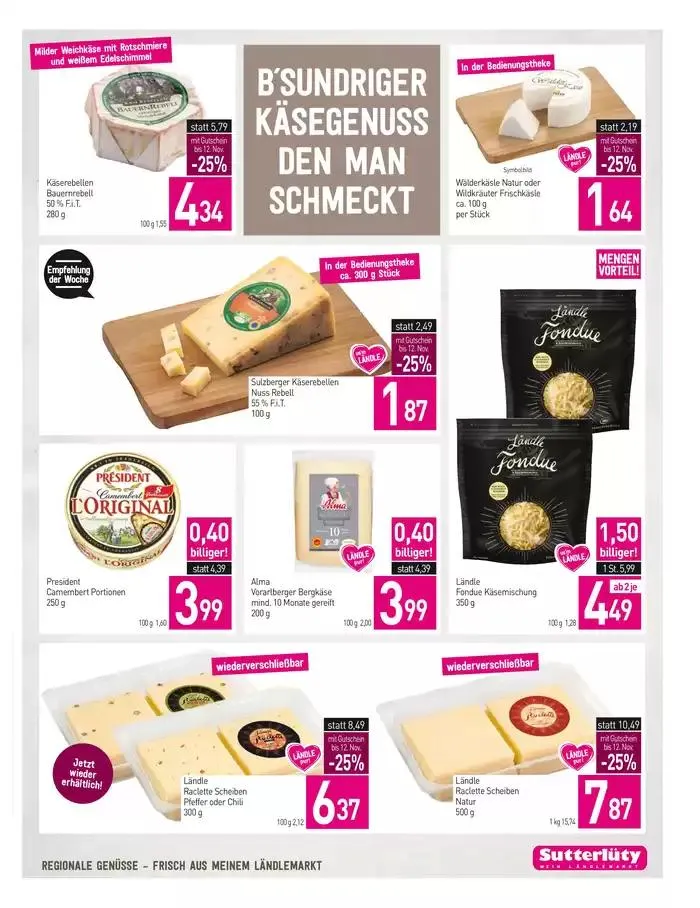 Sutterlüty flugblatt von 7. November bis 13. November 2024 - Flugblätt seite  9