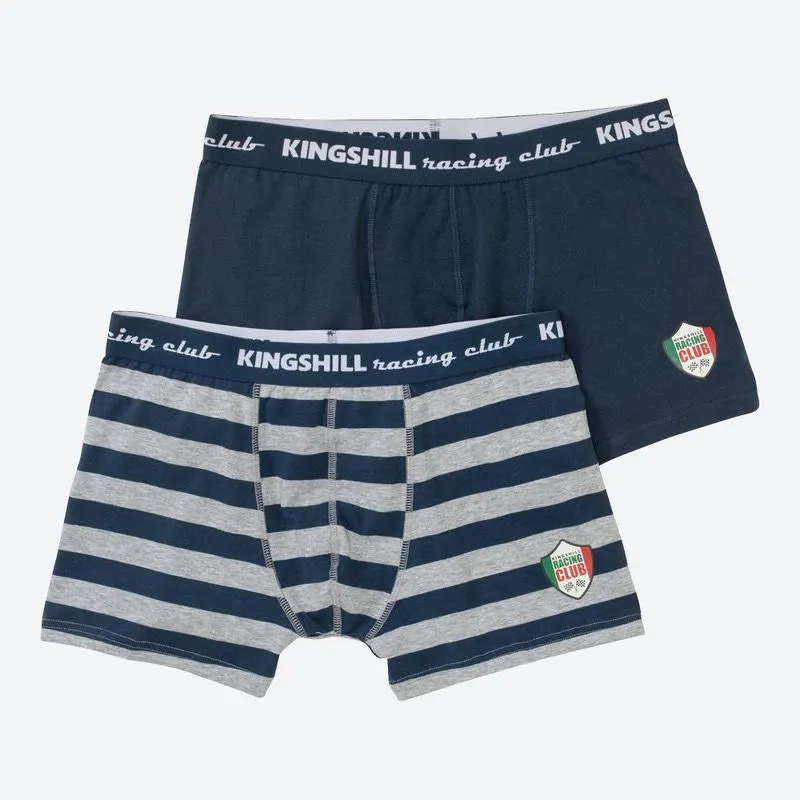 Kingshill Racing Club Herren-Retroshorts, 2er-Pack