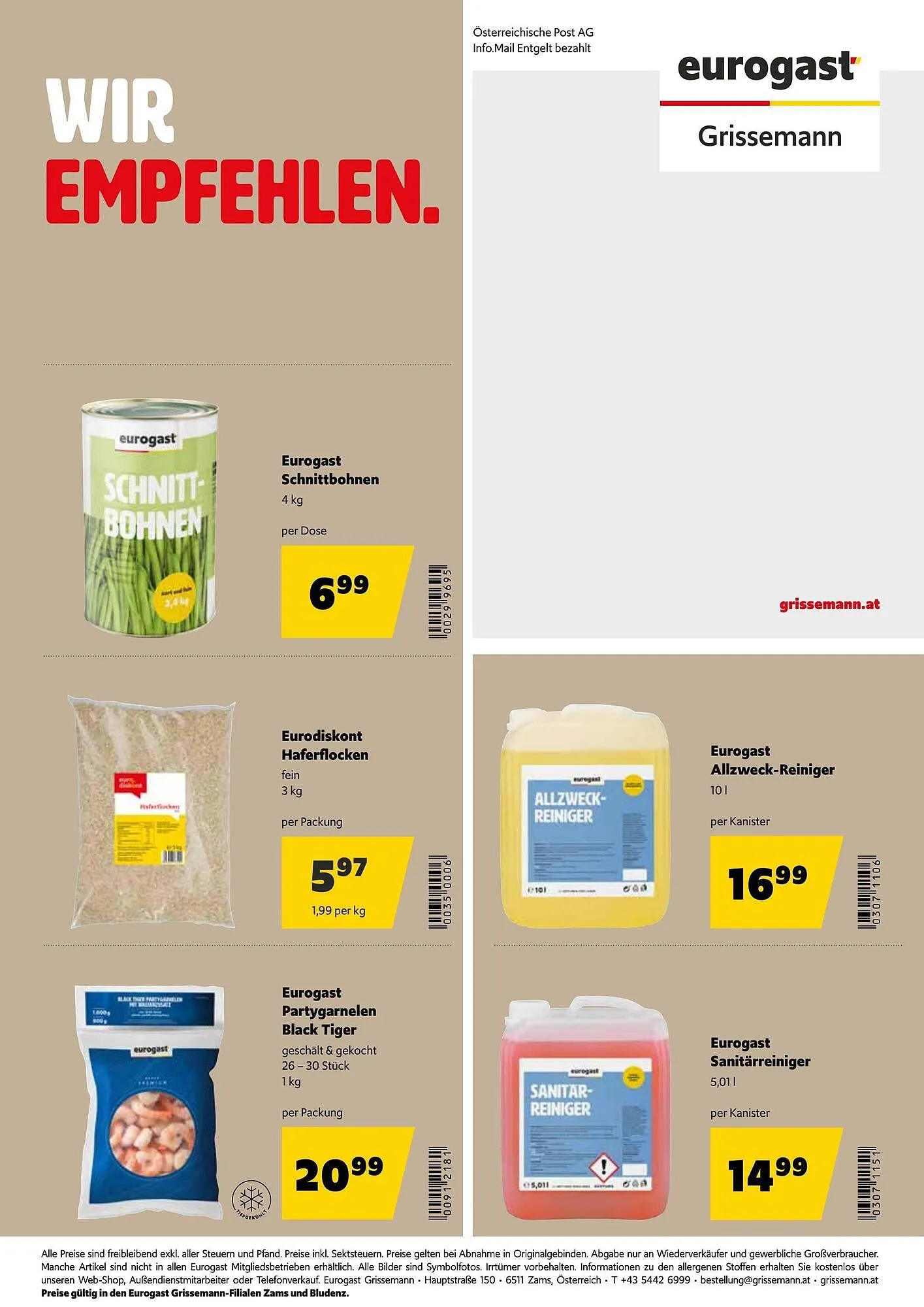 Eurogast Grissemann Flugblatt von 23. März bis 4. April 2026 - Flugblätt seite  28