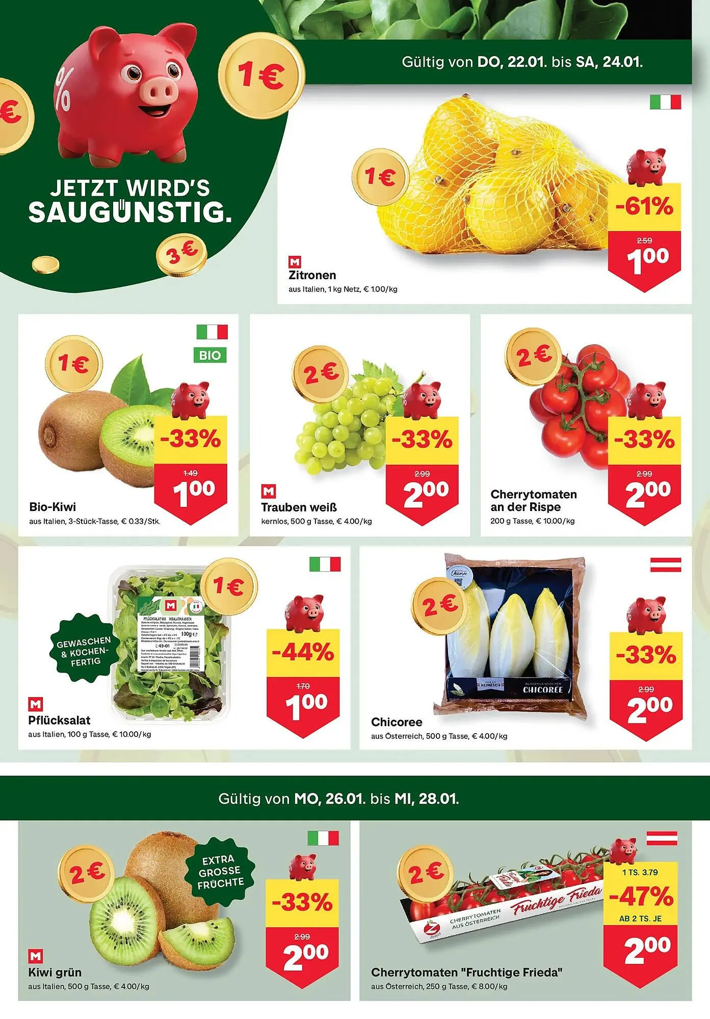 MPreis Flugblatt von 22. Jänner bis 28. Jänner 2026 - Flugblätt seite  2