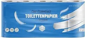 by Amazon Toilettenpapier, 3-lagig, 10 Rollen (10 Rollen, 1-er Pack) 200 Blätter pro Rolle, FSC-Zertifiziert