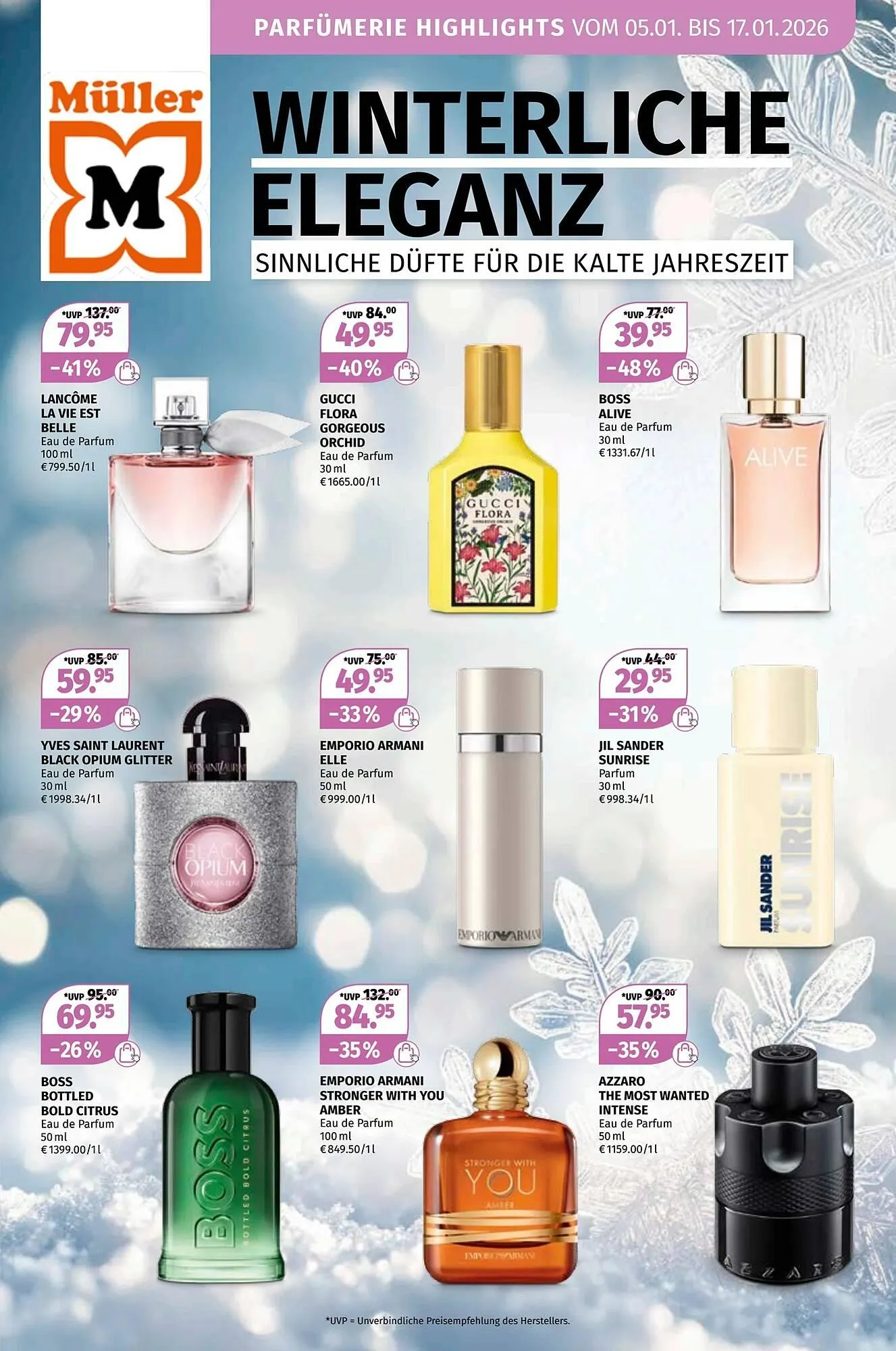 Müller Flugblatt von 5. Jänner bis 17. Jänner 2026 - Flugblätt seite  1