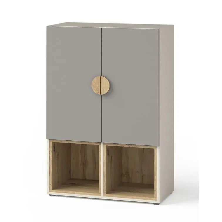 Steiner Shopping Kommode Maräne 06, Farbe: Beige / Eiche Artisan / Anthrazit - Abmessungen: