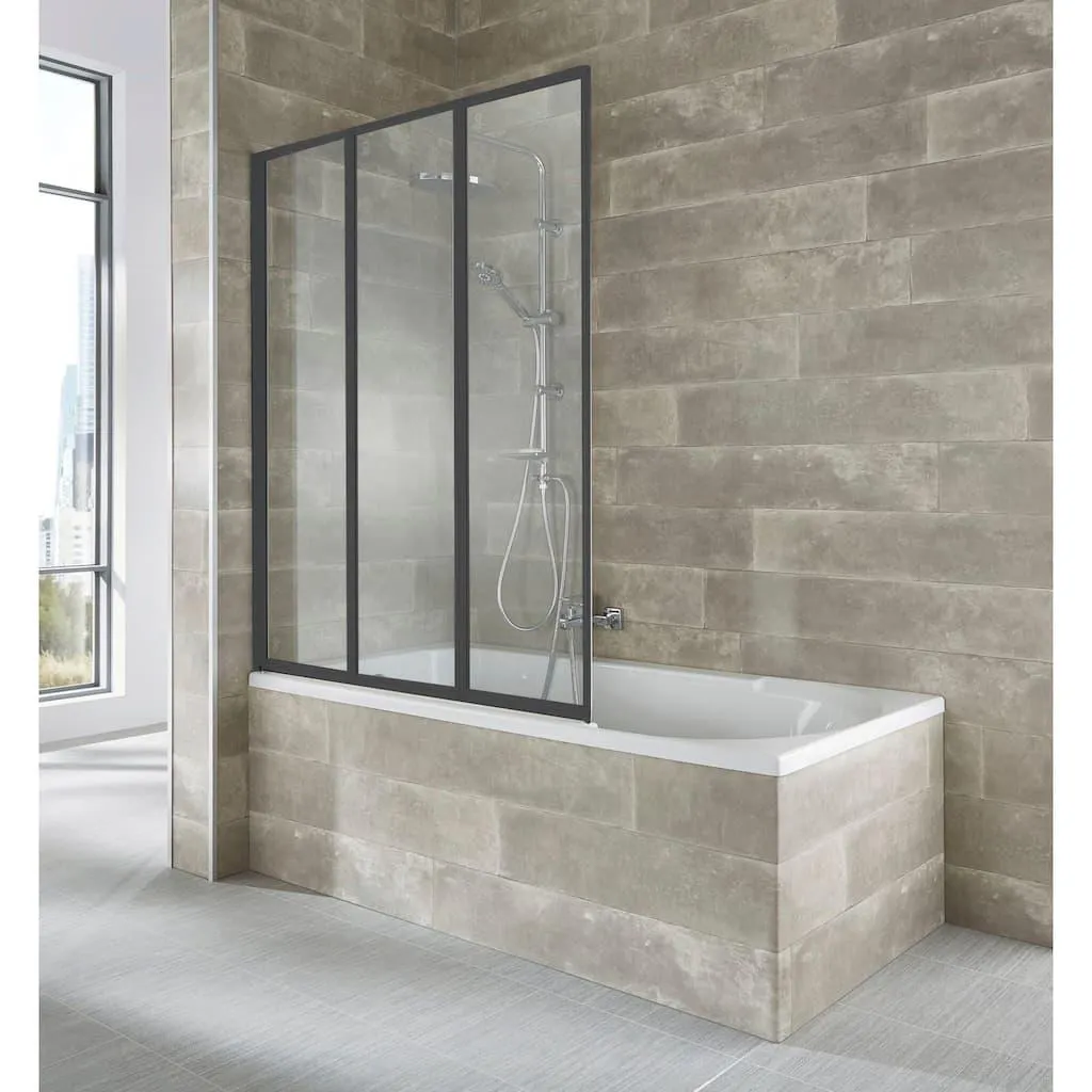 welltime Badewannenaufsatz »Nassau« 3 Stk. tlg. Badewannenfaltwand, Spritzschutzwand für Badewanne, Glaswand