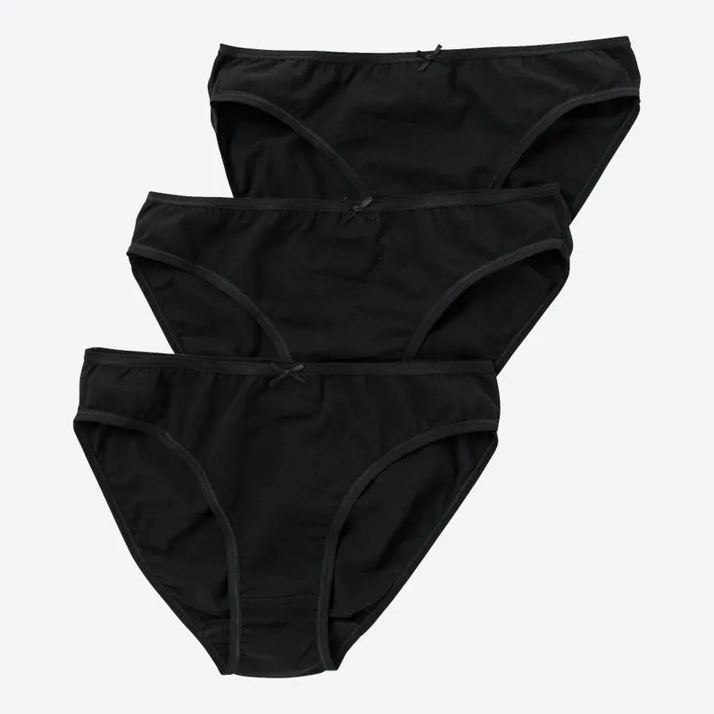 Damen-Minislip mit Zierschleife, 3er-Pack
